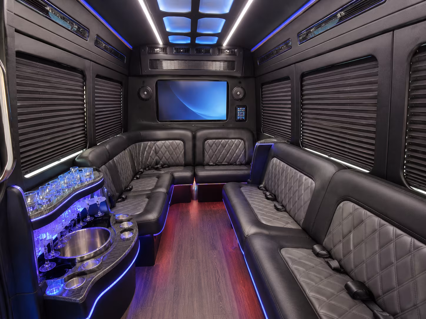 rancho cucamonga party bus interior