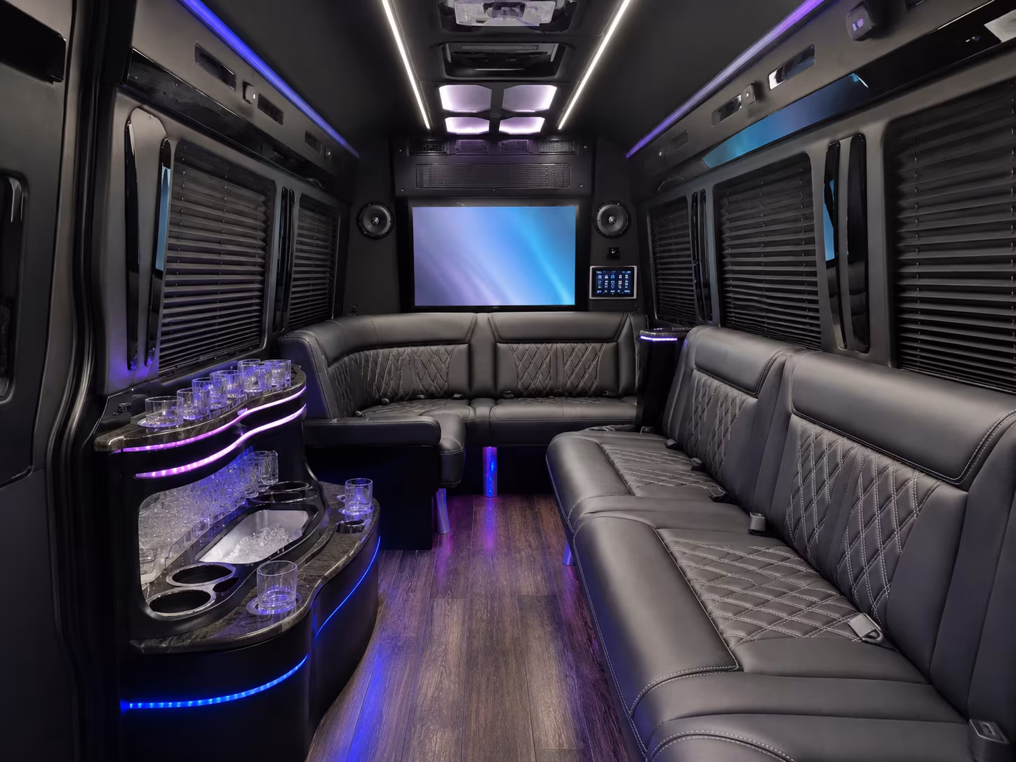 rancho cucamonga wedding transportation onboard seating